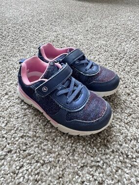 Stride Rite Toddler Navy & Pink Sparkle Sneakers